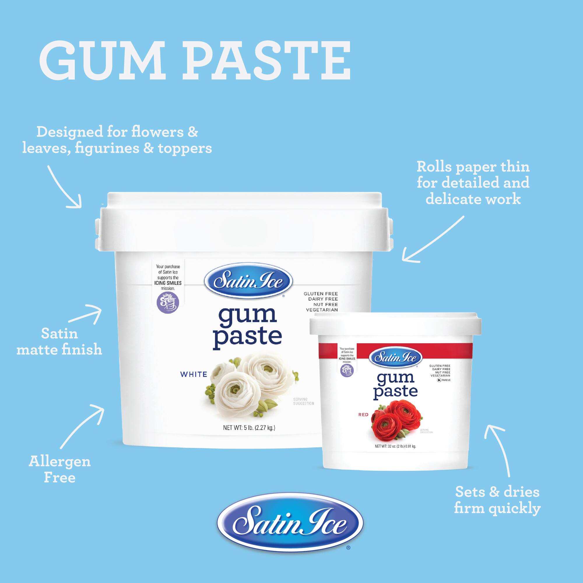 Satin Ice™ Professional's Choice Gum Paste, 2lb.